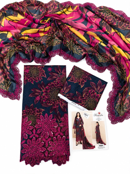 Ramsha premium lawn 3p boring daman