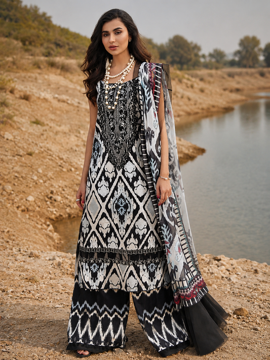 Asifa&Nabeel lawn 3 piece suit