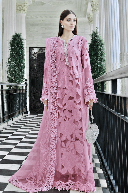 Maria B Luxury Chikankari Embroidered Lawn – 2 Piece Special Edition (Dusty Lilac)