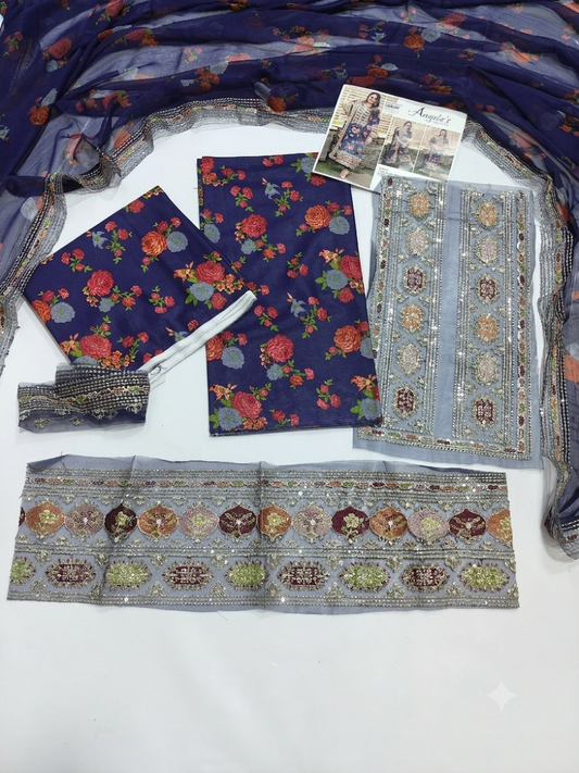 Aneelas lawn 3 piece suit