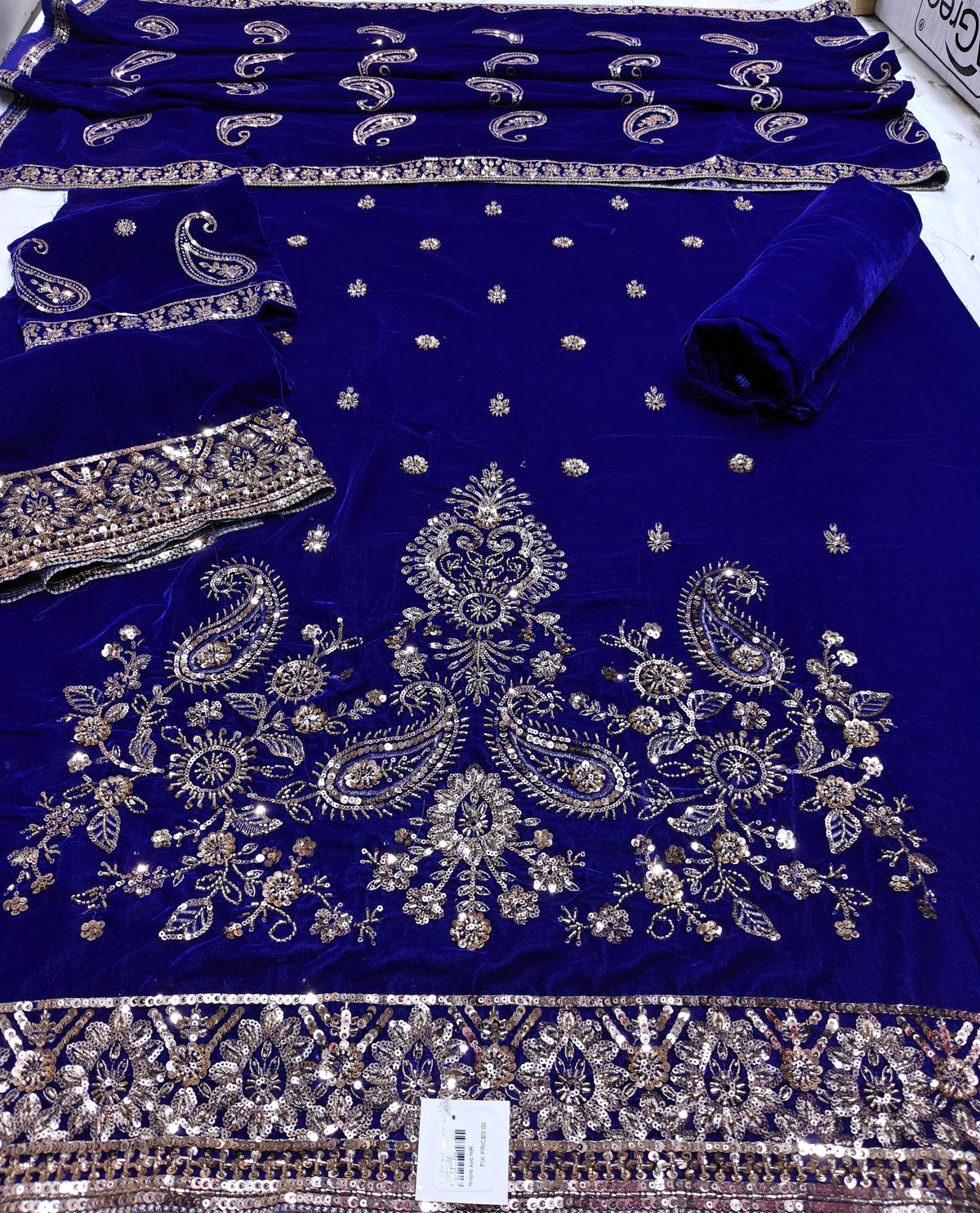 micro velvet cuttdana work 3 piece suit