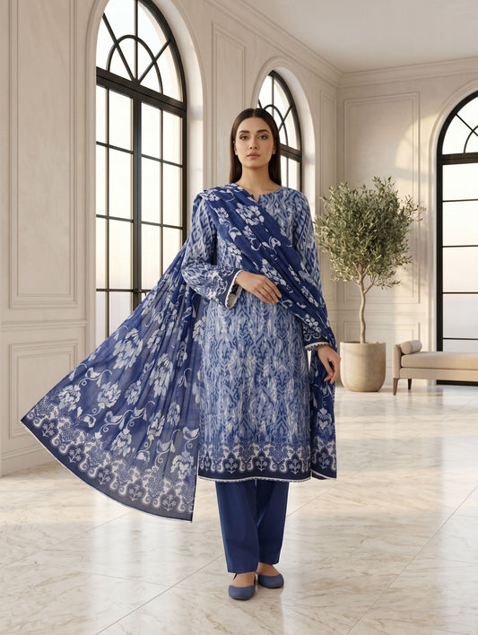 izal Premium lawn 3 piece suit