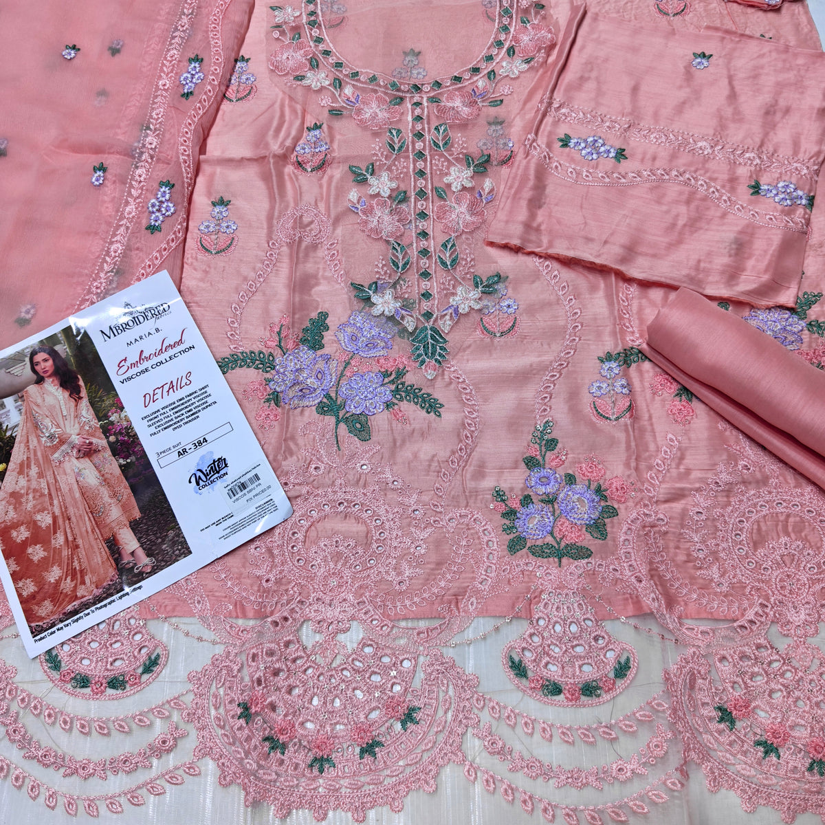 Maria B viscous embroidered 3 piece suit