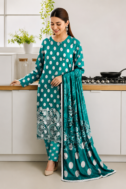 Alkaram Luxury lawn 3p lezar cut daman