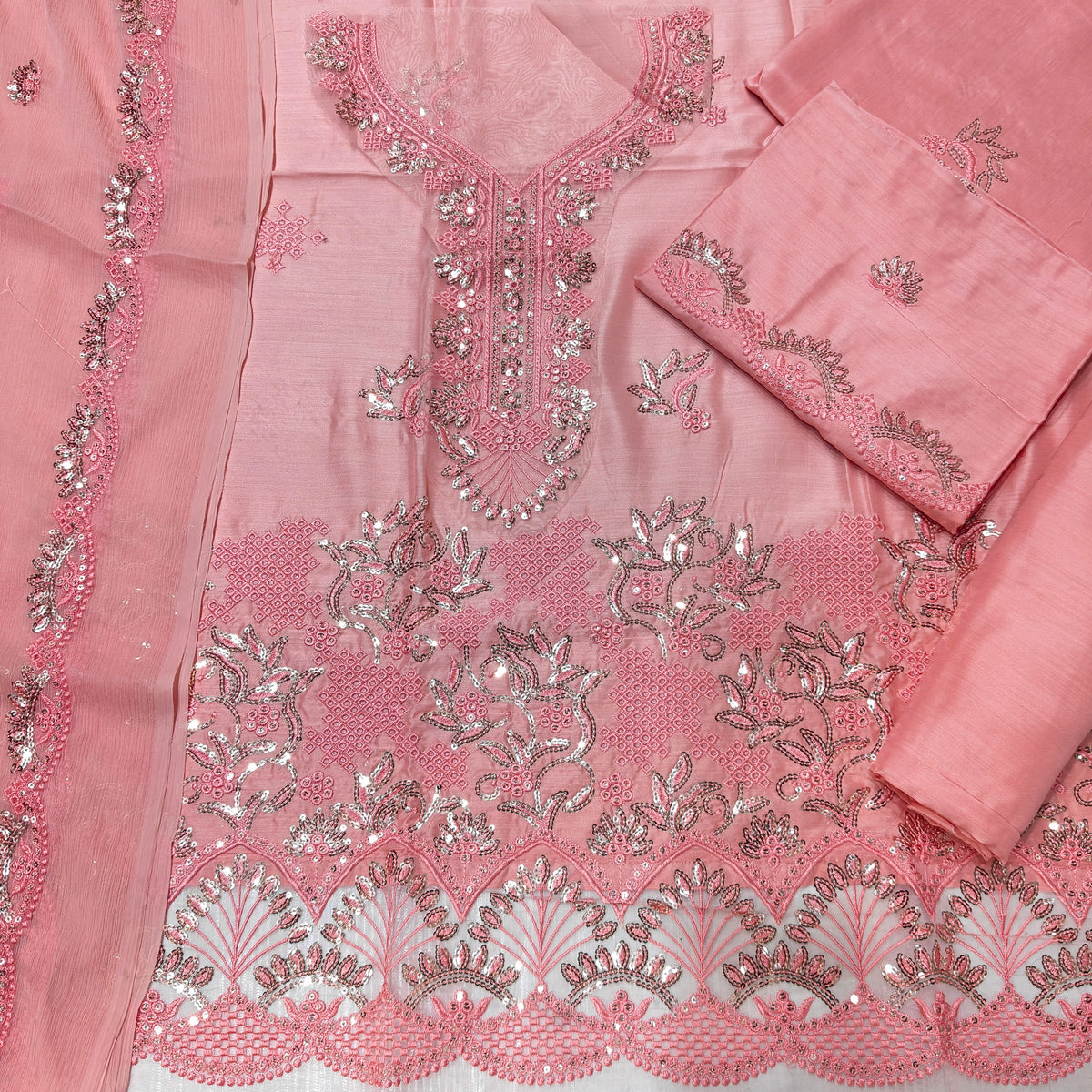 Maria B viscous embroidered 3 piece suit