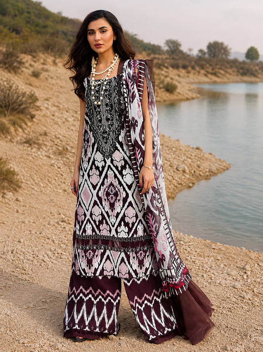 Asifa&Nabeel lawn 3 piece suit
