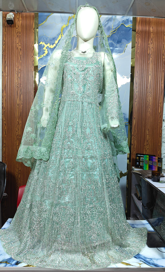 unstitched mexi crystal stone work 2 piece