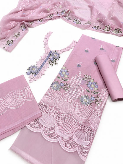 Bareeza lawn 3p with neckline patch