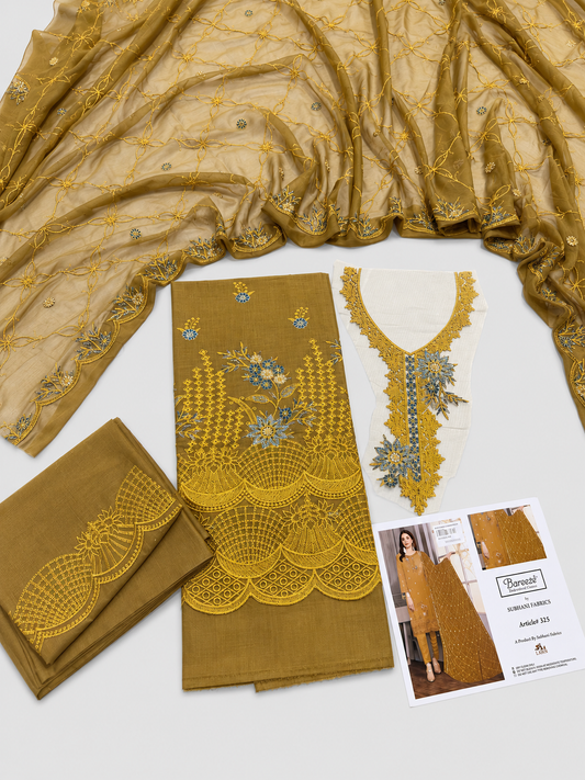 Bareeza lawn 3p with neckline patch