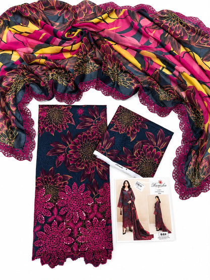 Ramsha premium lawn 3p boring daman