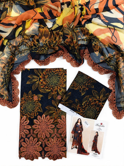 Ramsha premium lawn 3p boring daman