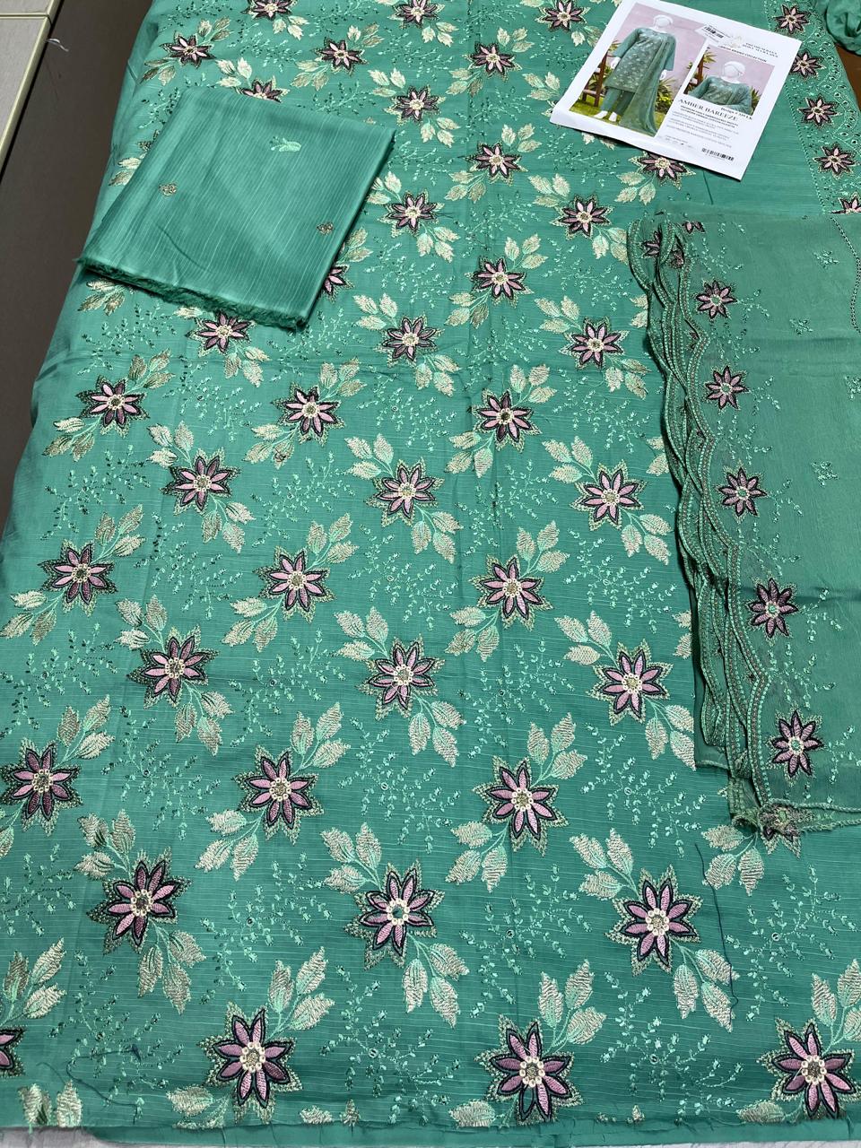 Abrish 3p lawn Pure member chiffon dupatta