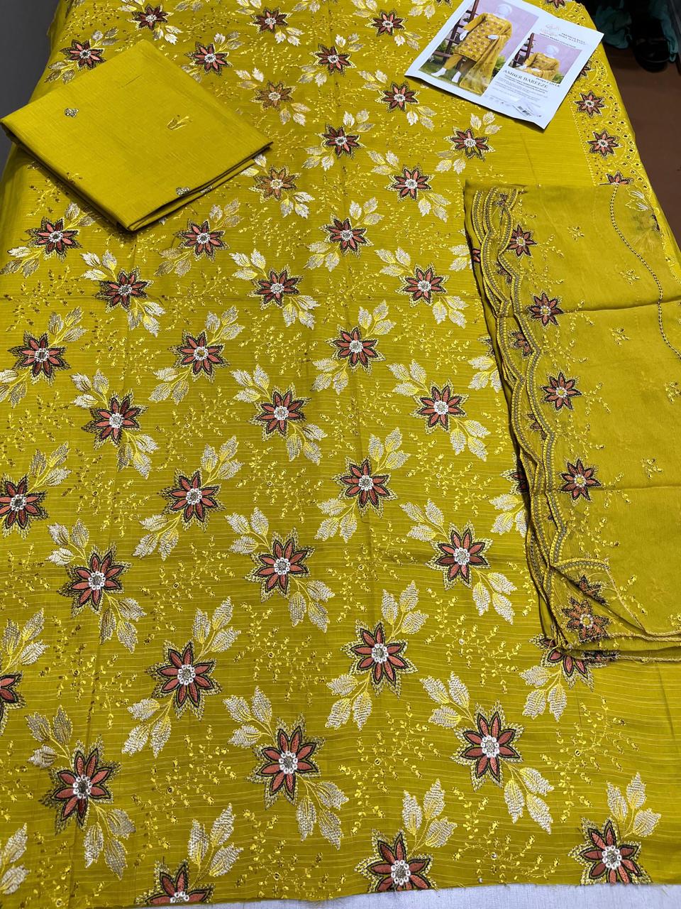 Abrish 3p lawn Pure member chiffon dupatta
