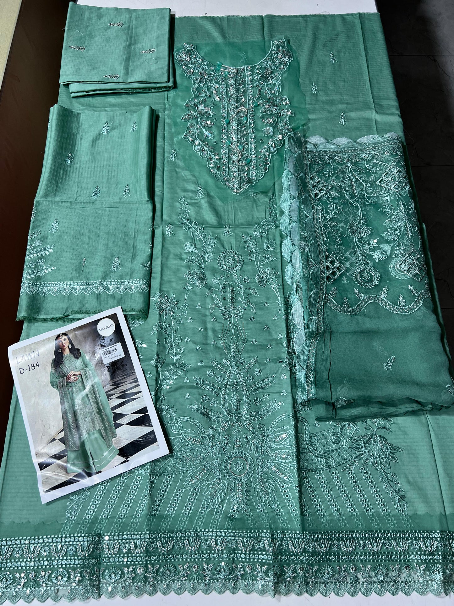 Mariyam s 3p lawn Pure member chiffon dupatta