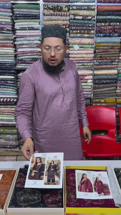 Alif 1 lawn 3pees premium quality