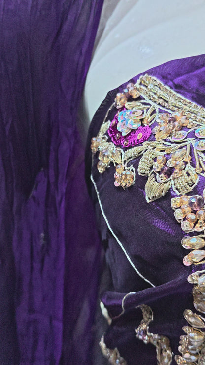 luxury pure silk hand embellished 3 piece suit