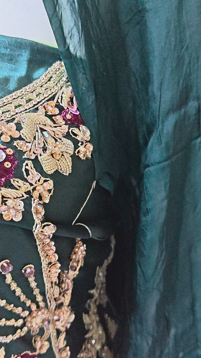 luxury pure silk hand embellished 3 piece suit