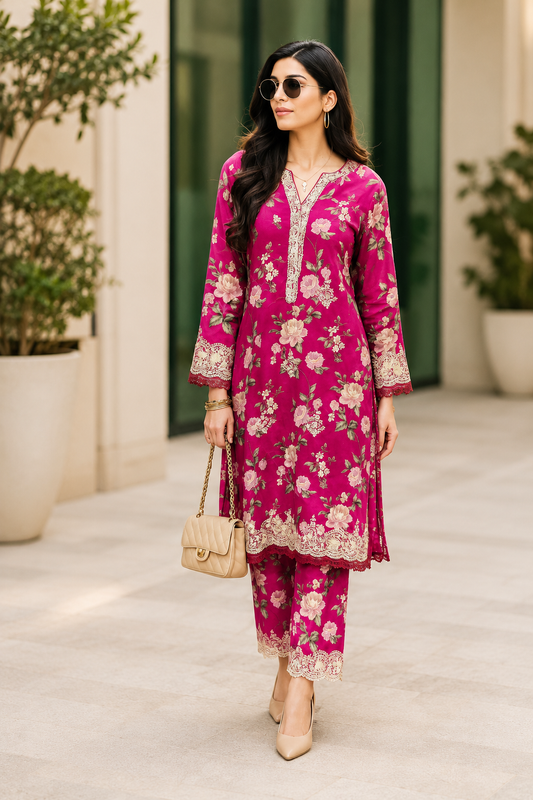 Lakhani Embroidered Lawn 3 Piece Suit