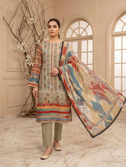 HSS Premium print lawn 3 piece suit
