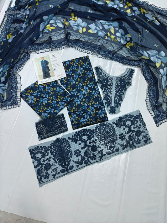 Sapphire lawn 3 piece suit