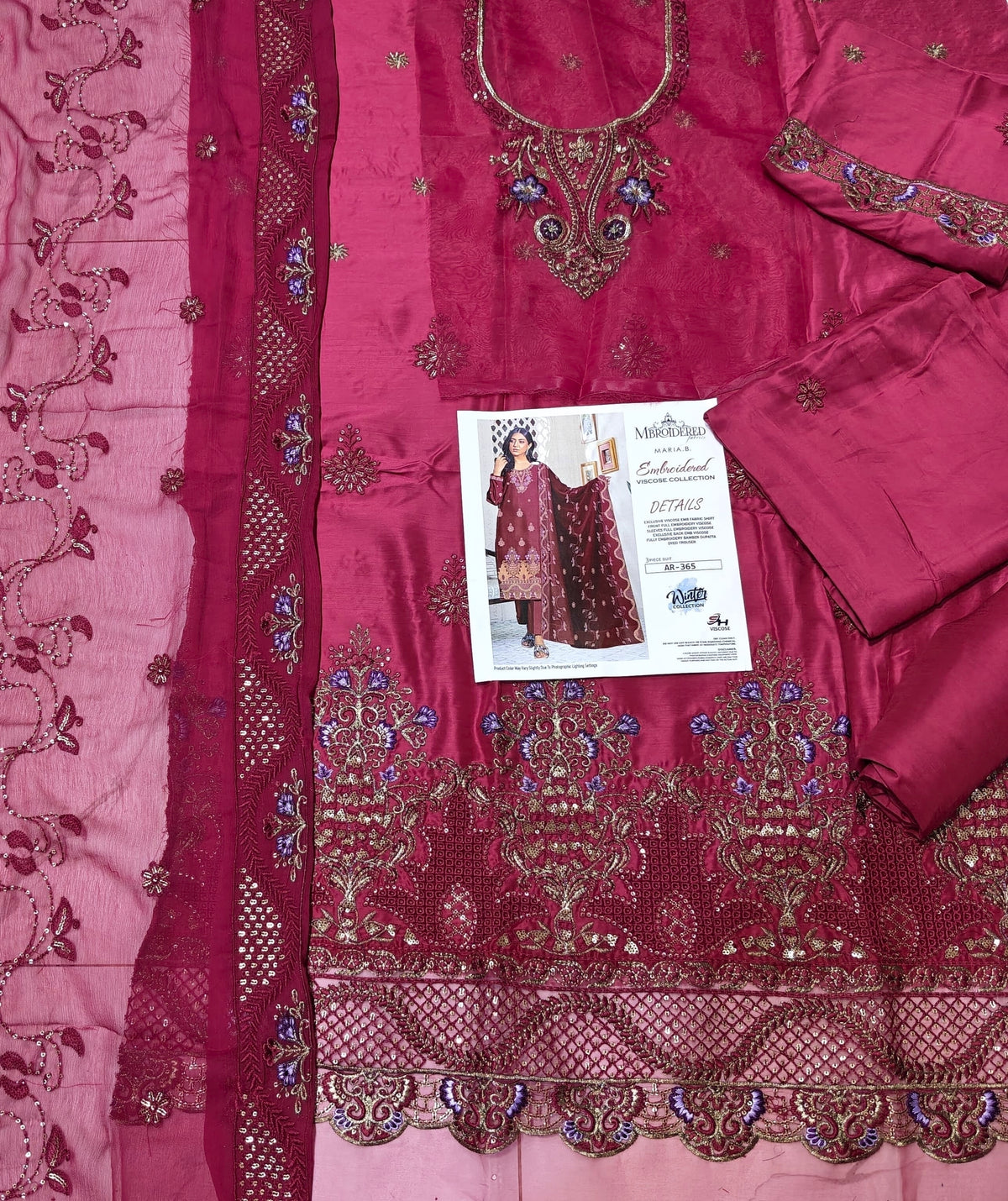 18 pro max viscous embroidered 3 piece suit