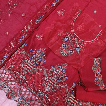 maria b viscous embroidered 3 piece suit
