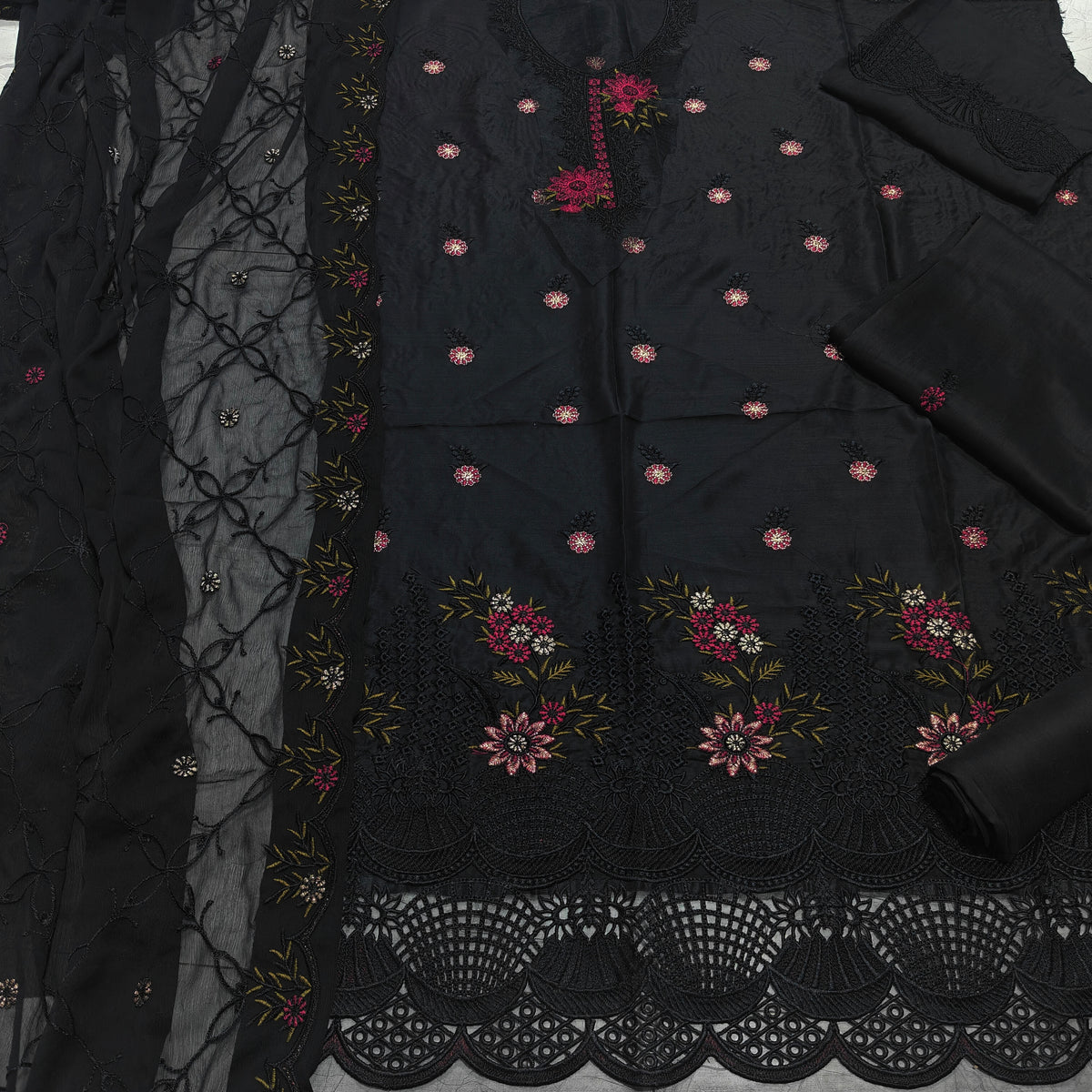Maria B viscous embroidered 3 piece suit