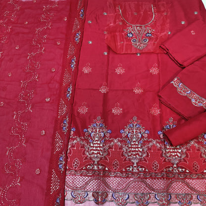 maria b viscous embroidered 3 piece suit