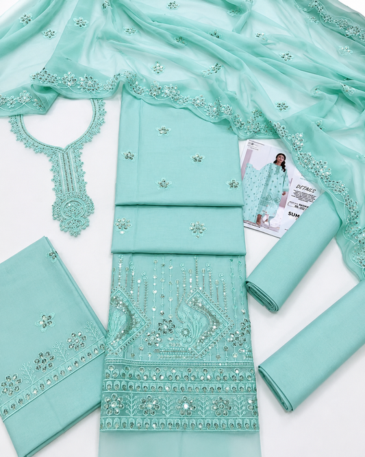 Maria B embroidered unstitched lawn suit