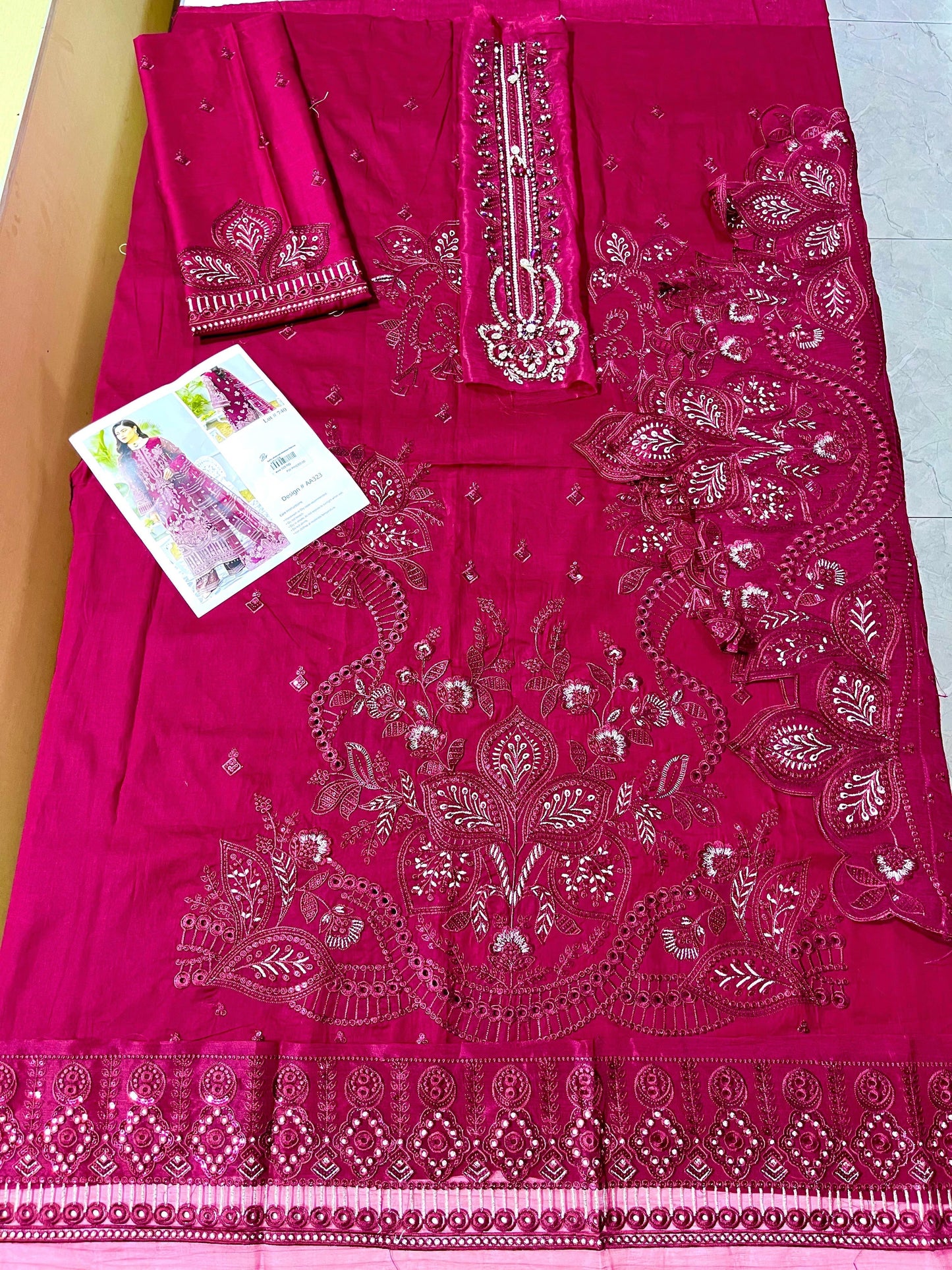 Gulal 3p lawn pure bambar shifon dupata