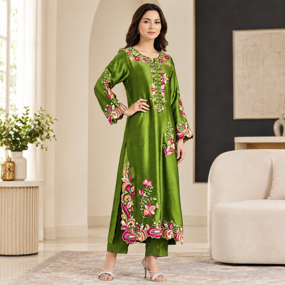 Ethnic Silk embroidered special 2 piece suit