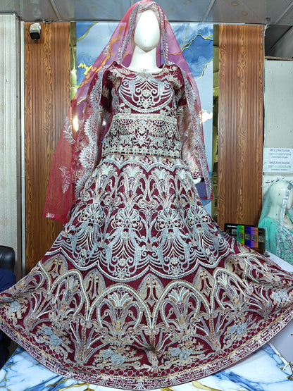 party wear lehnga purls stone 2 piece