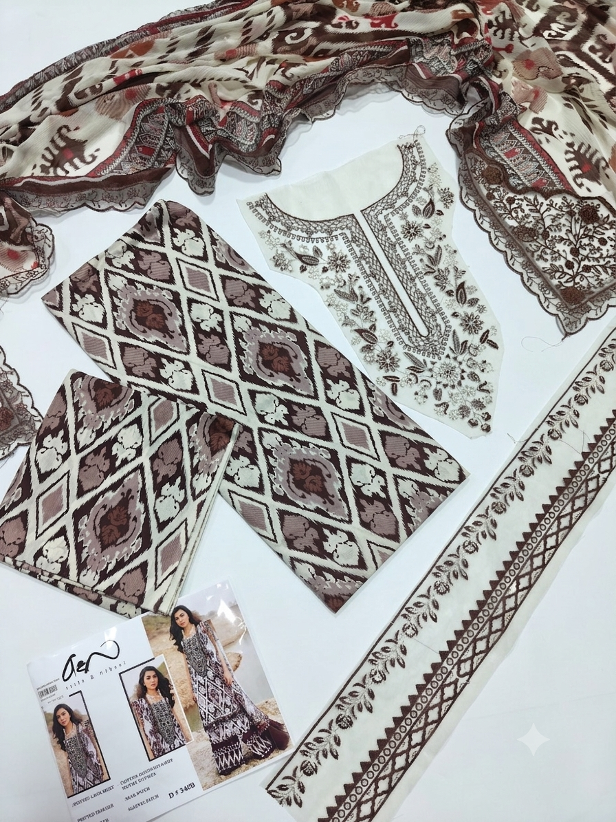 Asifa&Nabeel lawn 3 piece suit