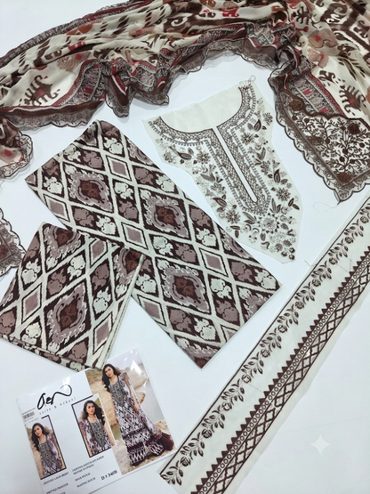 Asifa&Nabeel lawn 3 piece suit