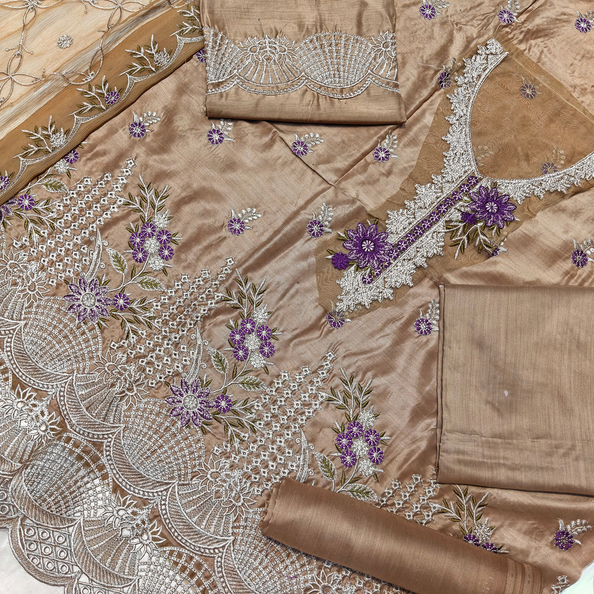 Maria B viscous embroidered 3 piece suit