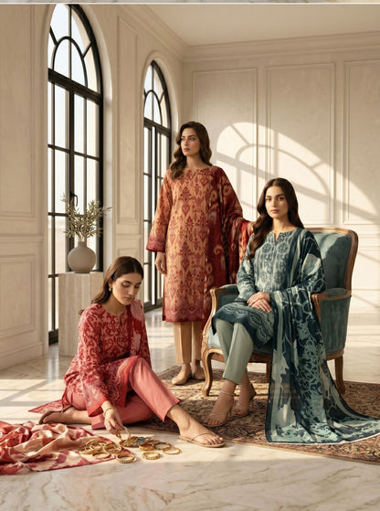 izal Premium lawn 3 piece suit