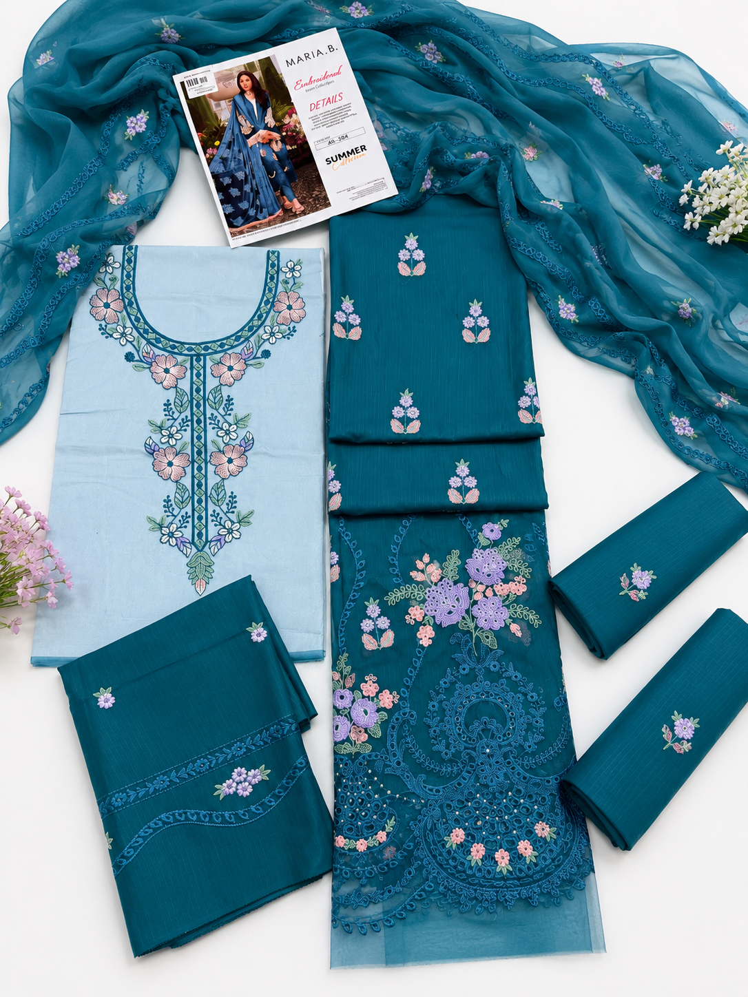 maria b lawn 3p suit