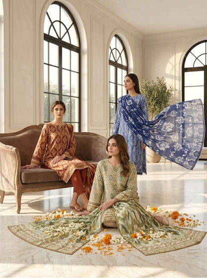 izal Premium lawn 3 piece suit