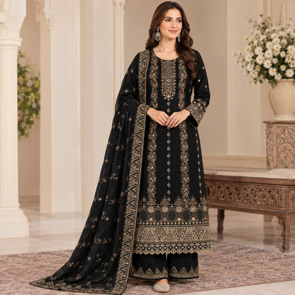 gulaal embroidered 3 piece suit