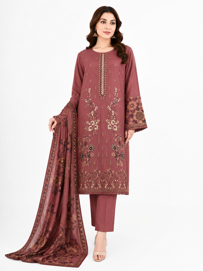 Abrish luxury embroidered lawn 3 piece suit