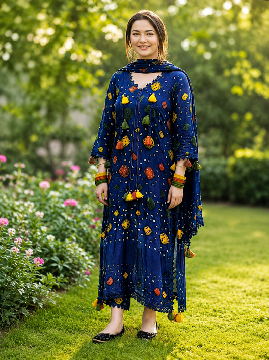 Aneelas chunri lawn 3 piece suit
