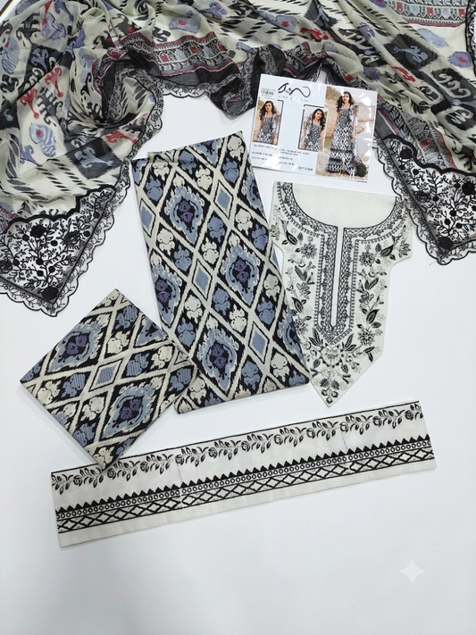 Asifa&Nabeel lawn 3 piece suit