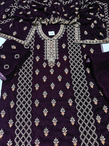 micro velvet falcon 3Piece suit