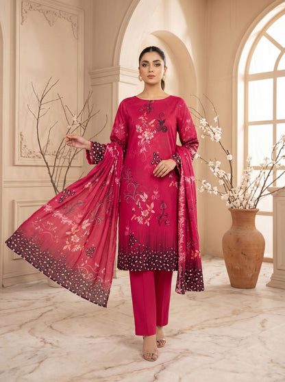 HSS Premium print lawn 3 piece suit
