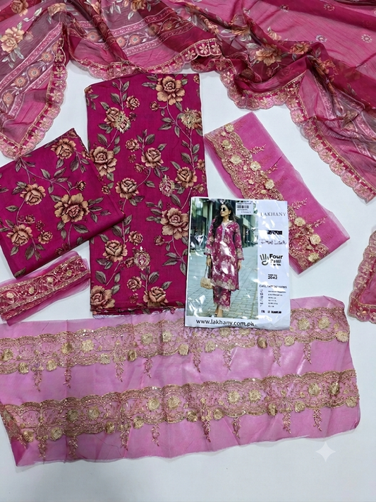 Lakhani Embroidered Lawn 3 Piece Suit