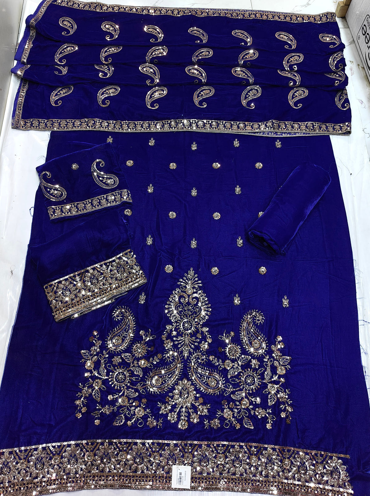 micro velvet cuttdana work 3 piece suit