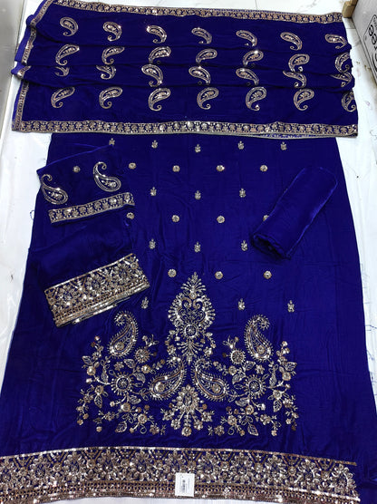 micro velvet cuttdana work 3 piece suit