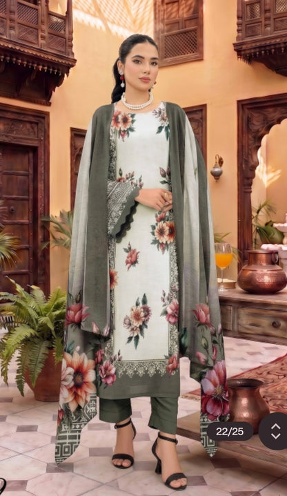 Alaya tulip printed lawn 3p