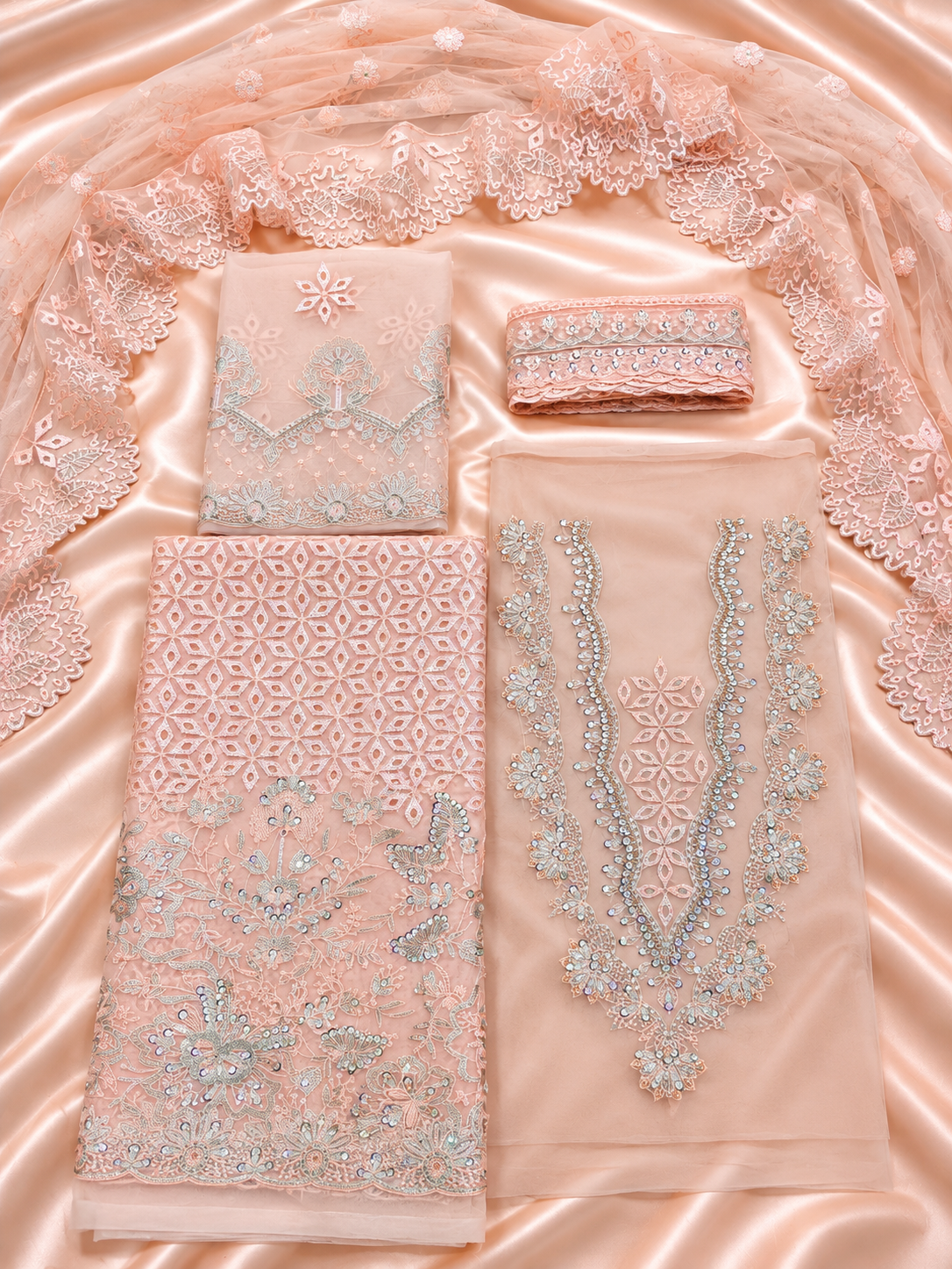 Luxury Organza Handwork Suit – Muryam Hussain