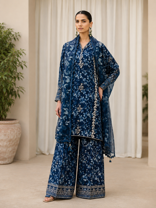 Sapphire lawn 3 piece suit